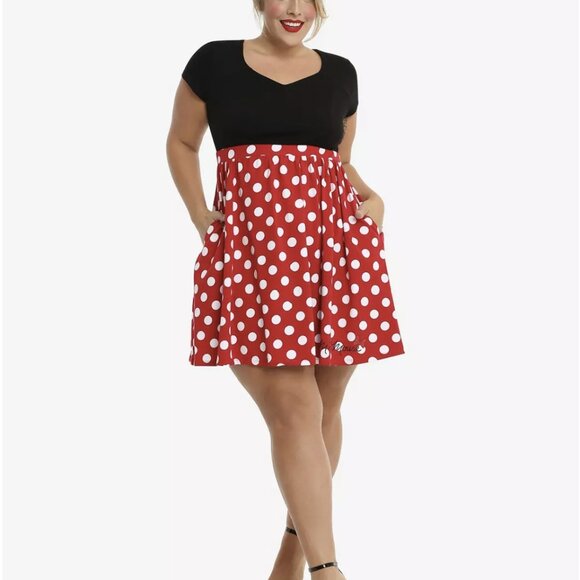 Torrid DISNEY Black and Red Minnie Sundress with Scoop Neck - Picture 1 of 7